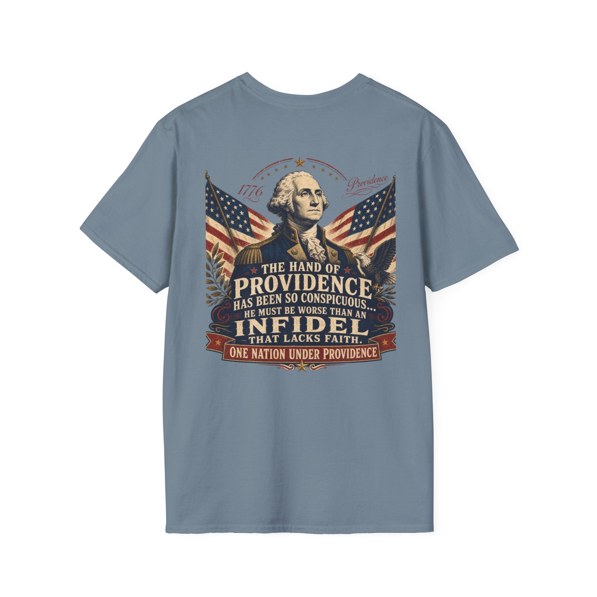 Back George Washington Founding Fathers Vintage Tee — 'Founding Fathers' Patriotic Quote T-Shirt