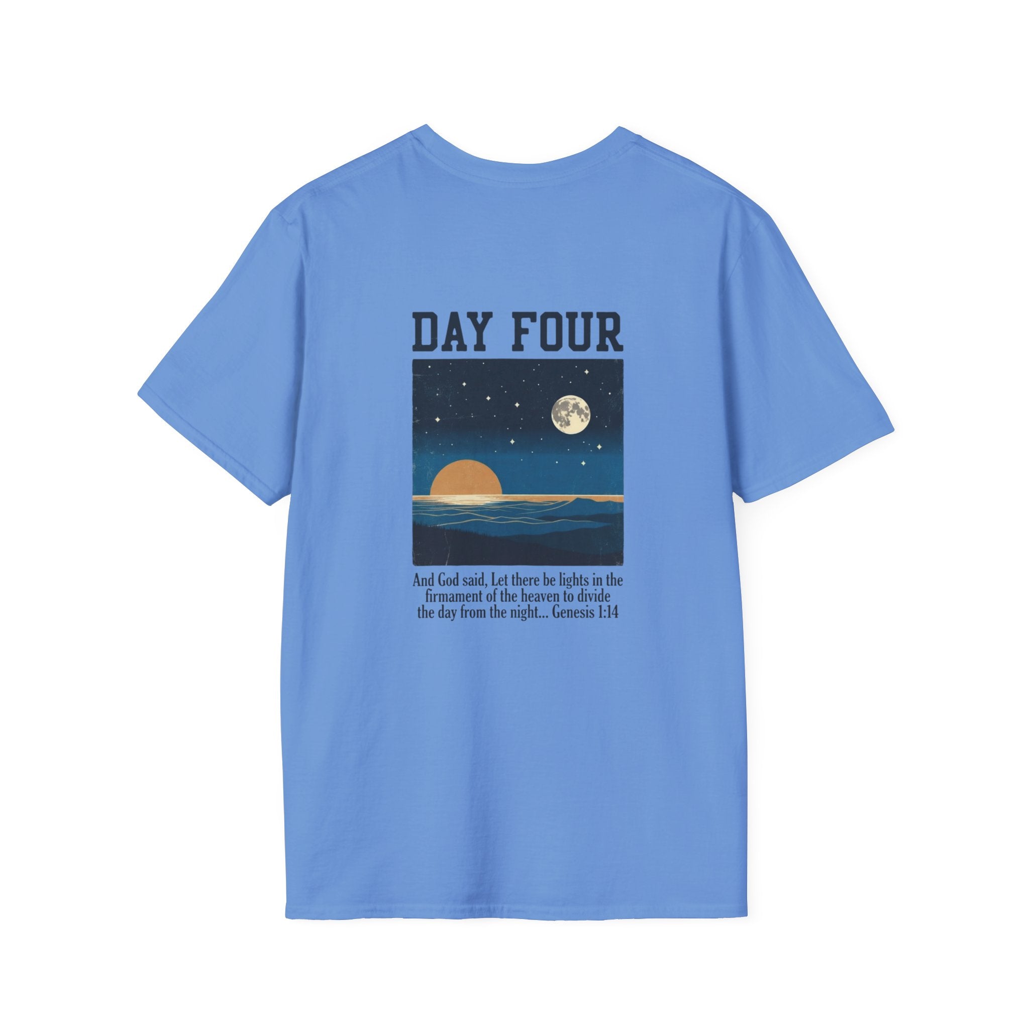 Day Four of Creation Vintage Scripture T-Shirt — King James Bible Design