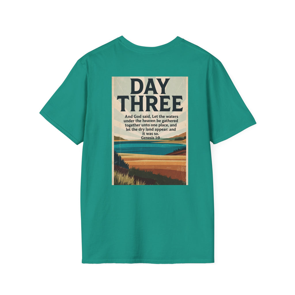 Day Three of Creation Vintage Scripture T-Shirt — King James Bible Design