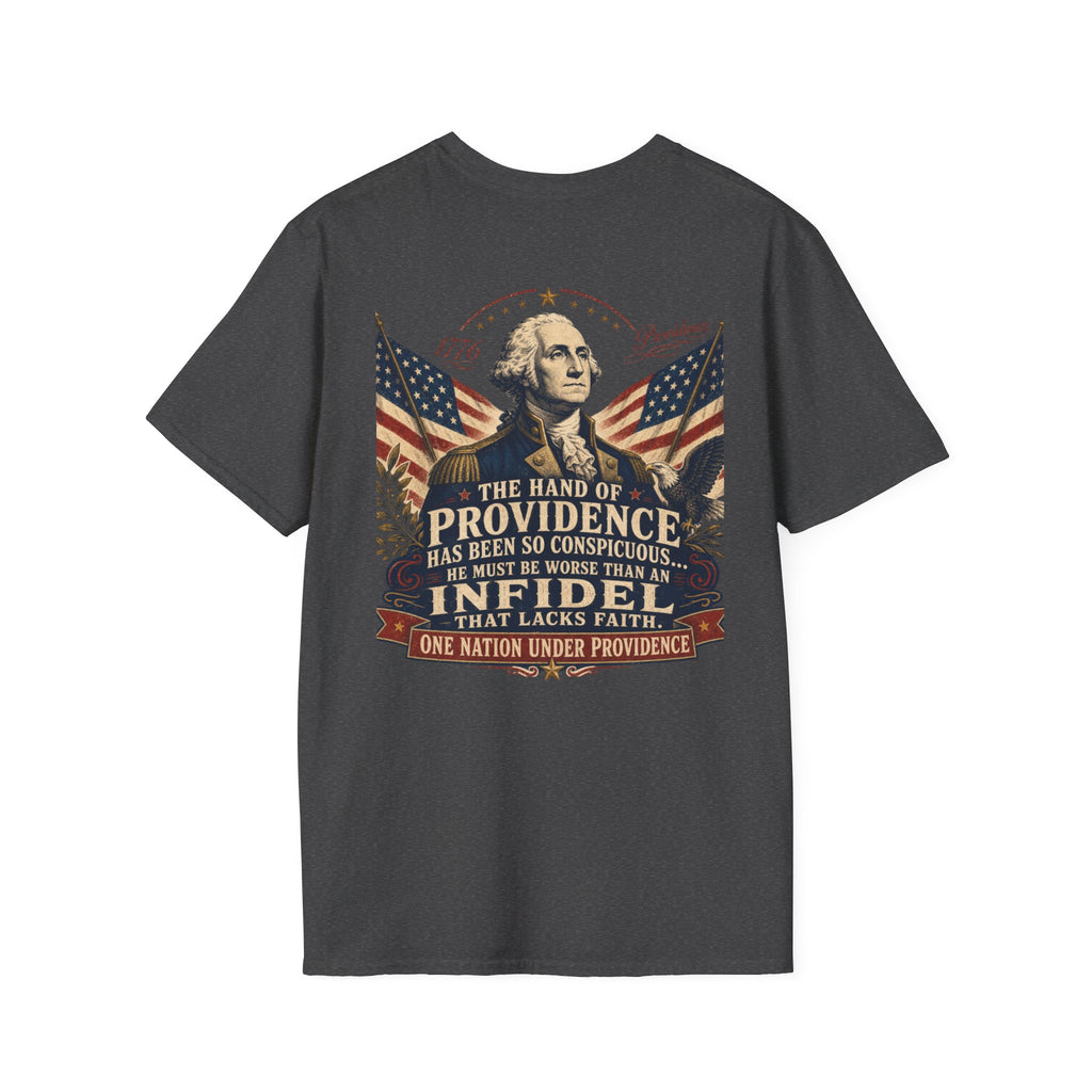 Front & Back George Washington Founding Fathers Vintage Tee — 'Founding Fathers' Patriotic Quote T-Shirt