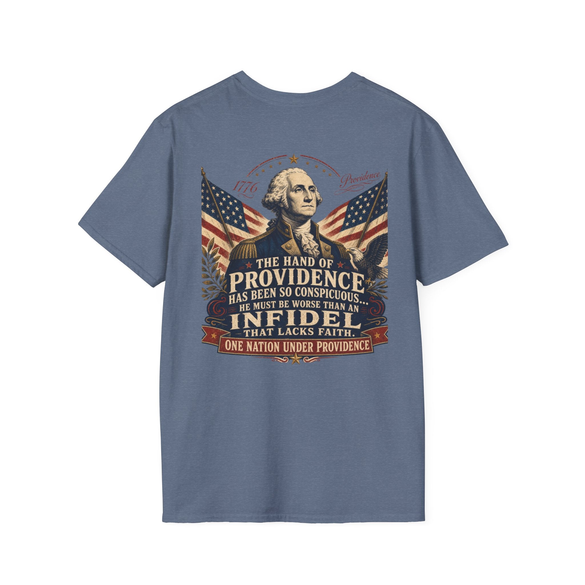Back George Washington Founding Fathers Vintage Tee — 'Founding Fathers' Patriotic Quote T-Shirt