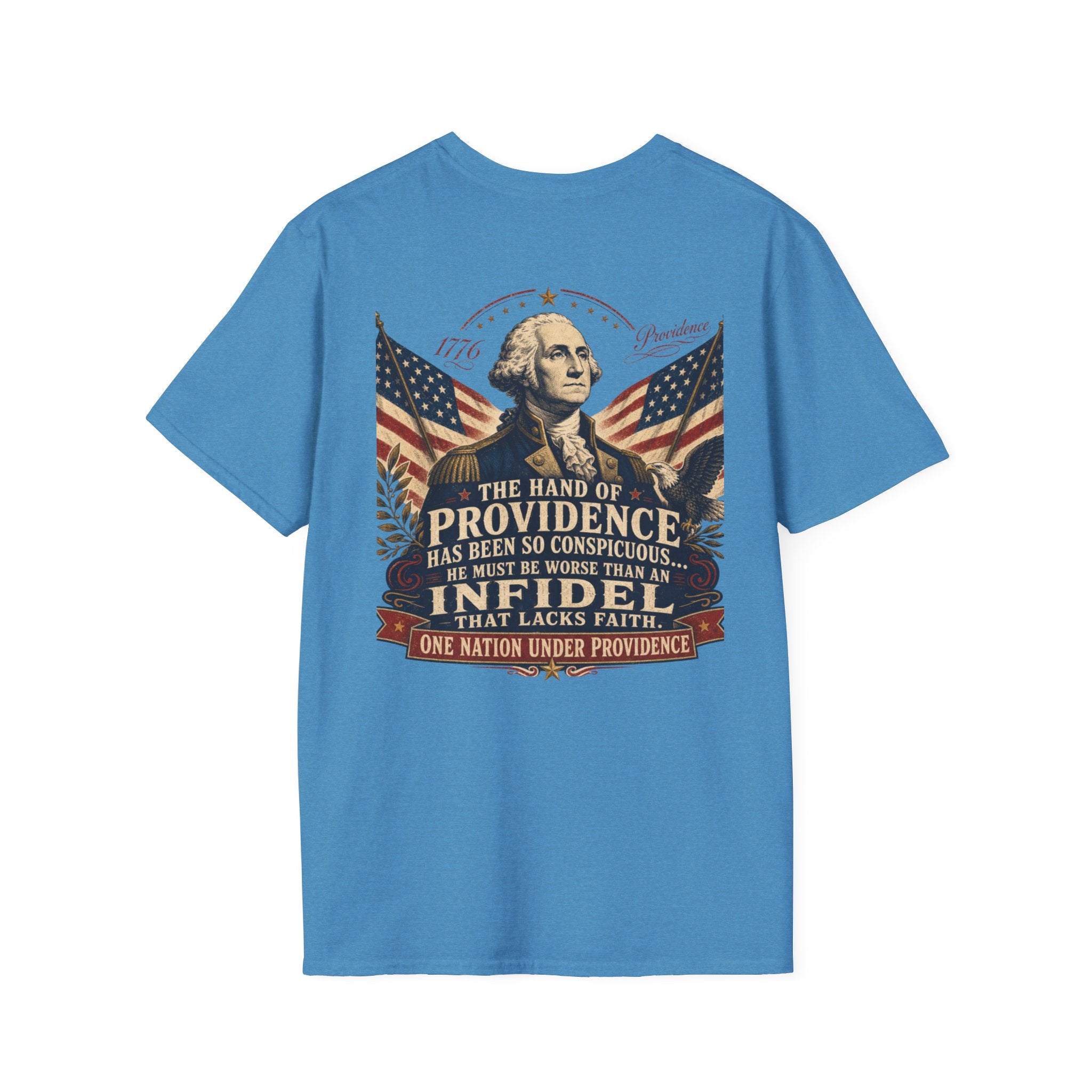 Front & Back George Washington Founding Fathers Vintage Tee — 'Founding Fathers' Patriotic Quote T-Shirt