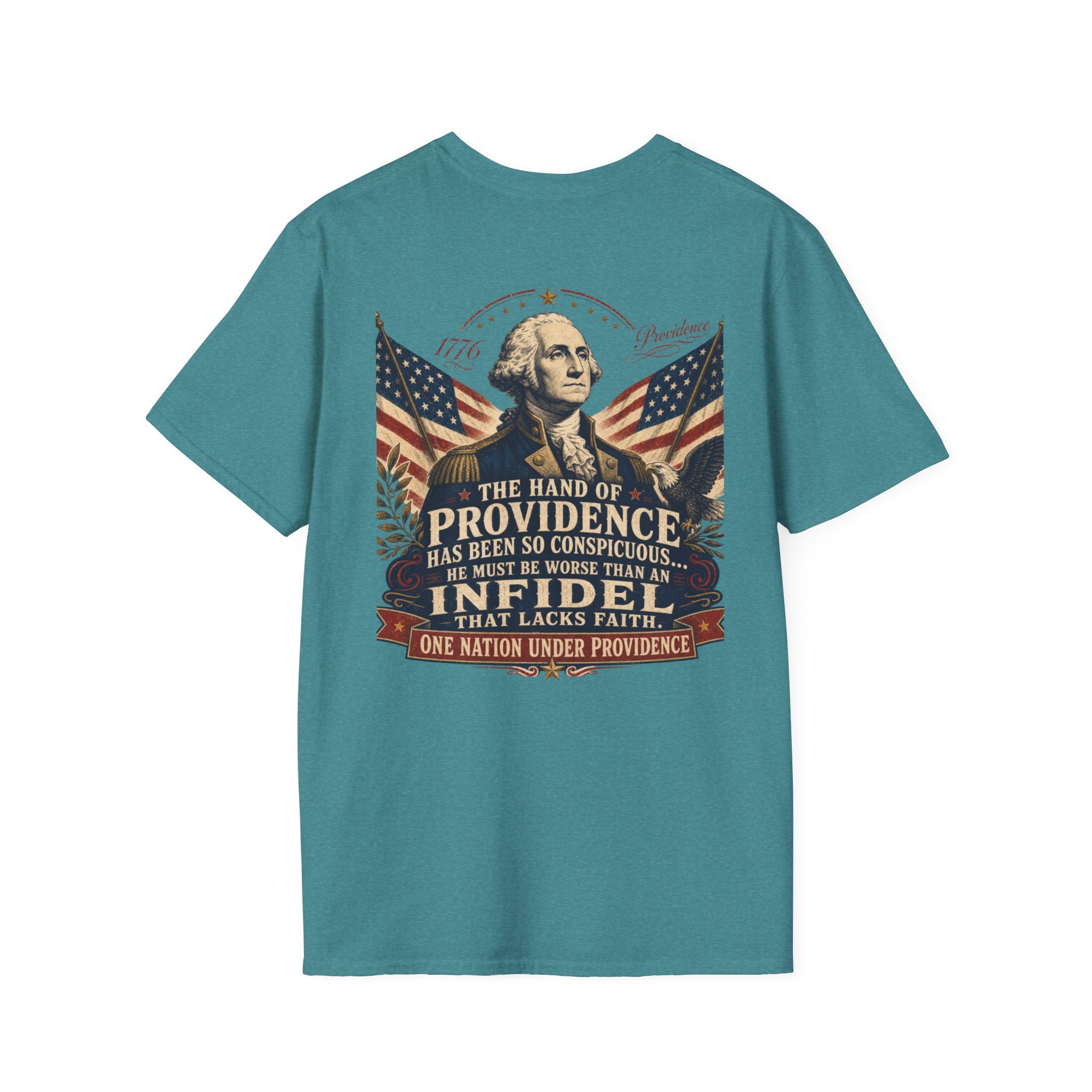 Back George Washington Founding Fathers Vintage Tee — 'Founding Fathers' Patriotic Quote T-Shirt