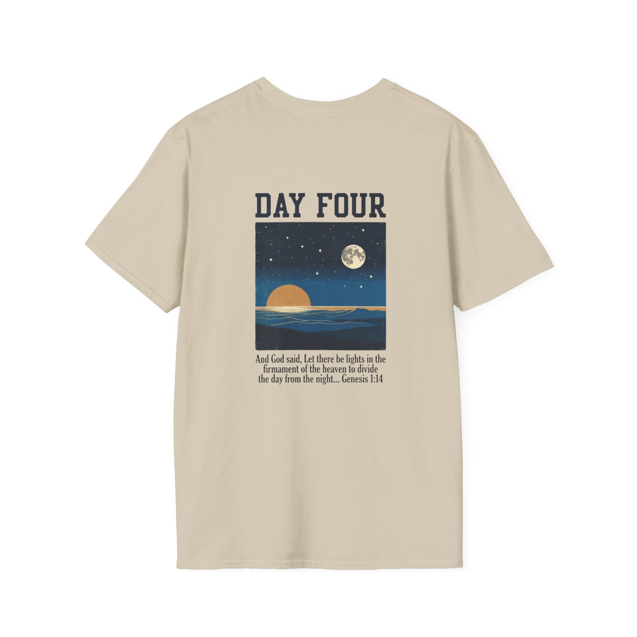 Day Four of Creation Vintage Scripture T-Shirt — King James Bible Design