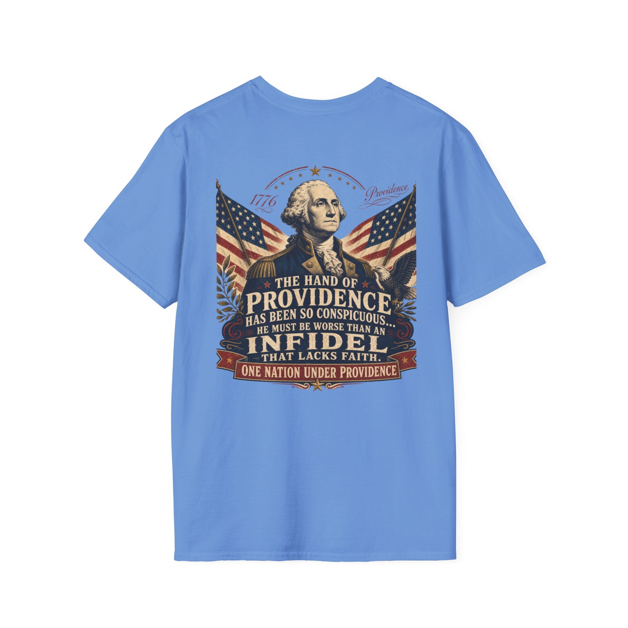 Front & Back George Washington Founding Fathers Vintage Tee — 'Founding Fathers' Patriotic Quote T-Shirt