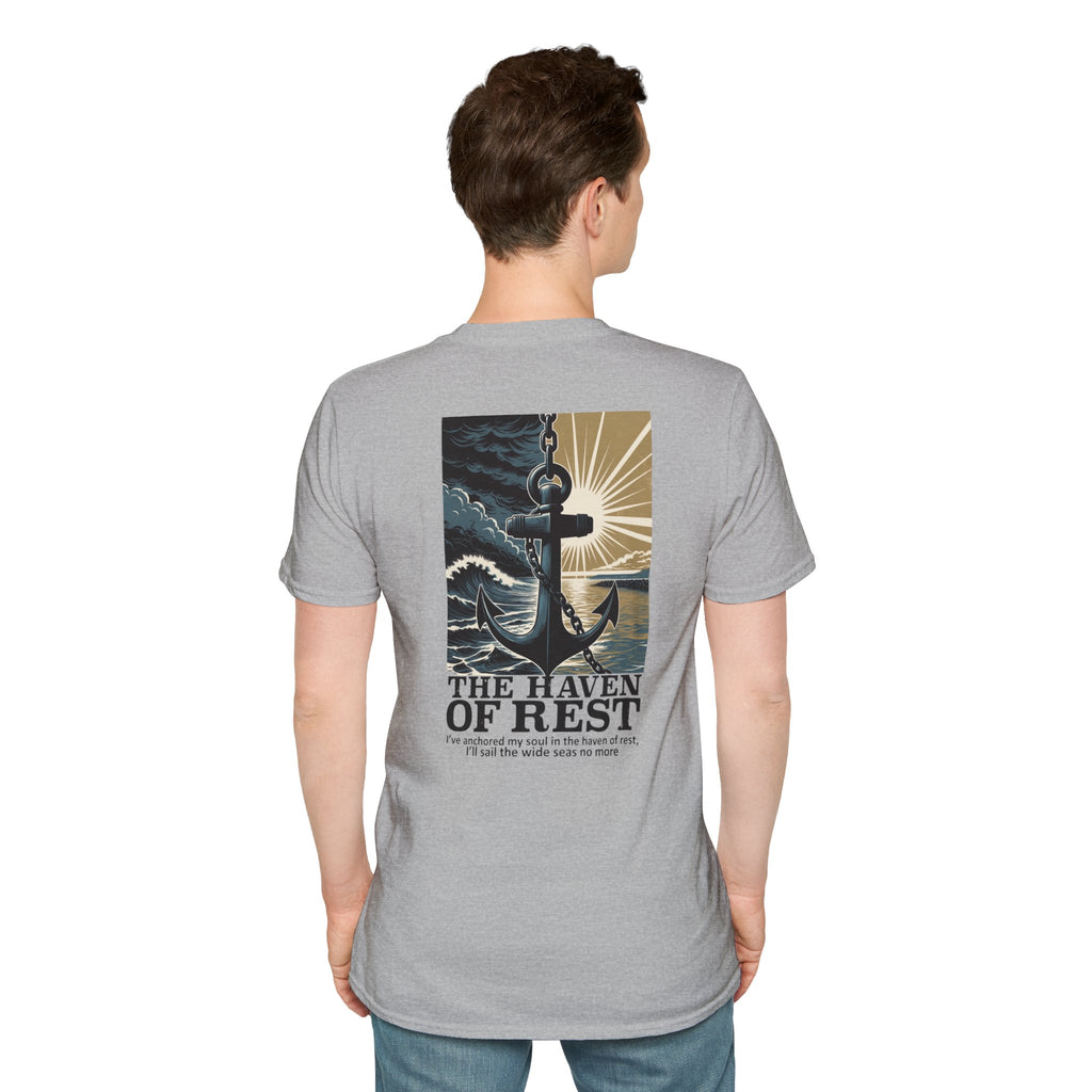 The Haven of Rest Anchor T-Shirt — Nautical Faith-Inspired Tee