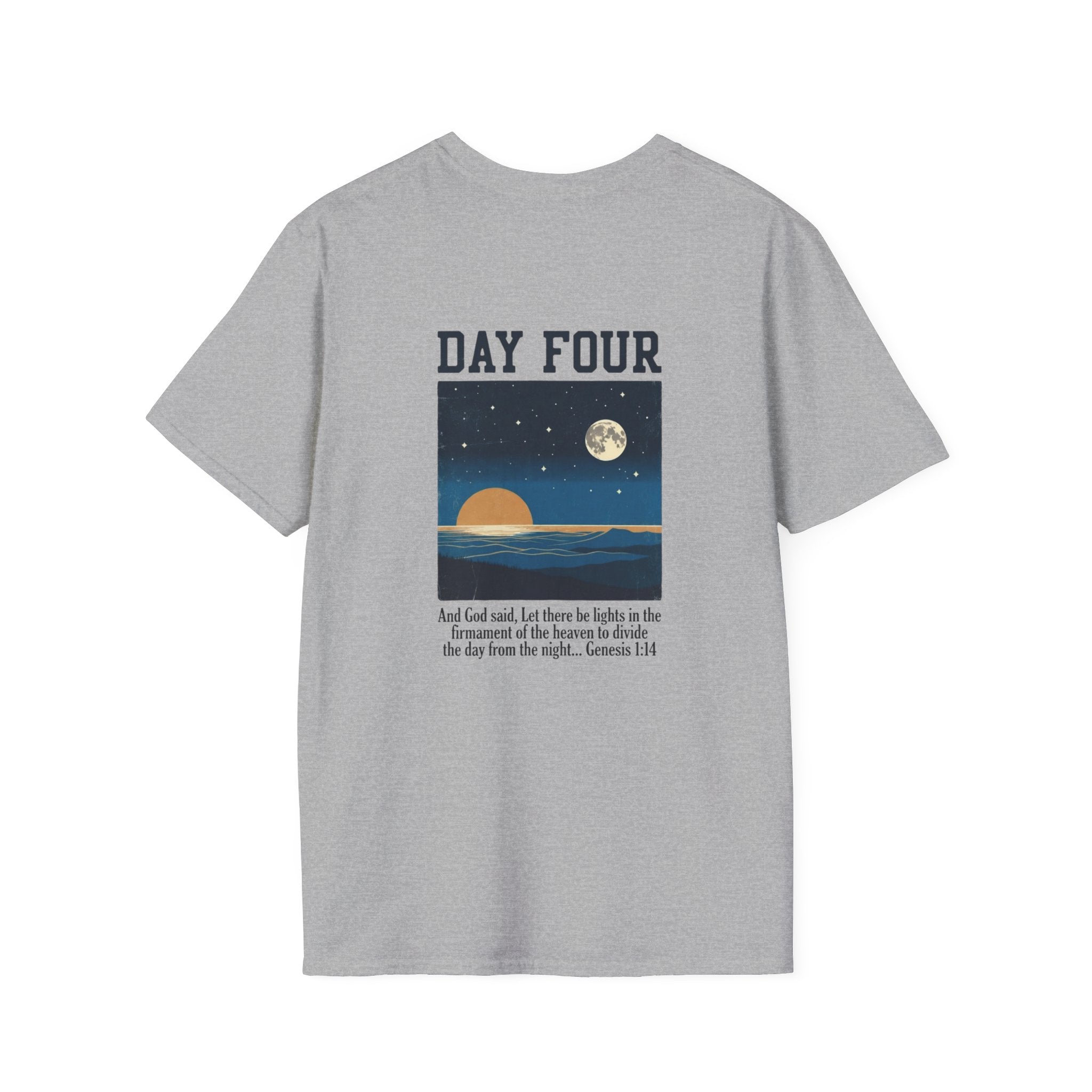 Day Four of Creation Vintage Scripture T-Shirt — King James Bible Design