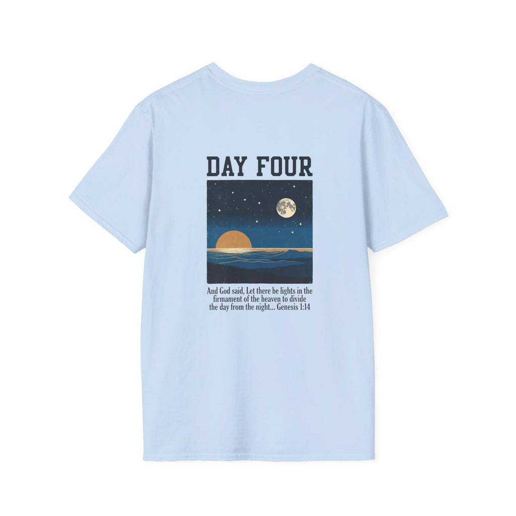 Day Four of Creation Vintage Scripture T-Shirt — King James Bible Design