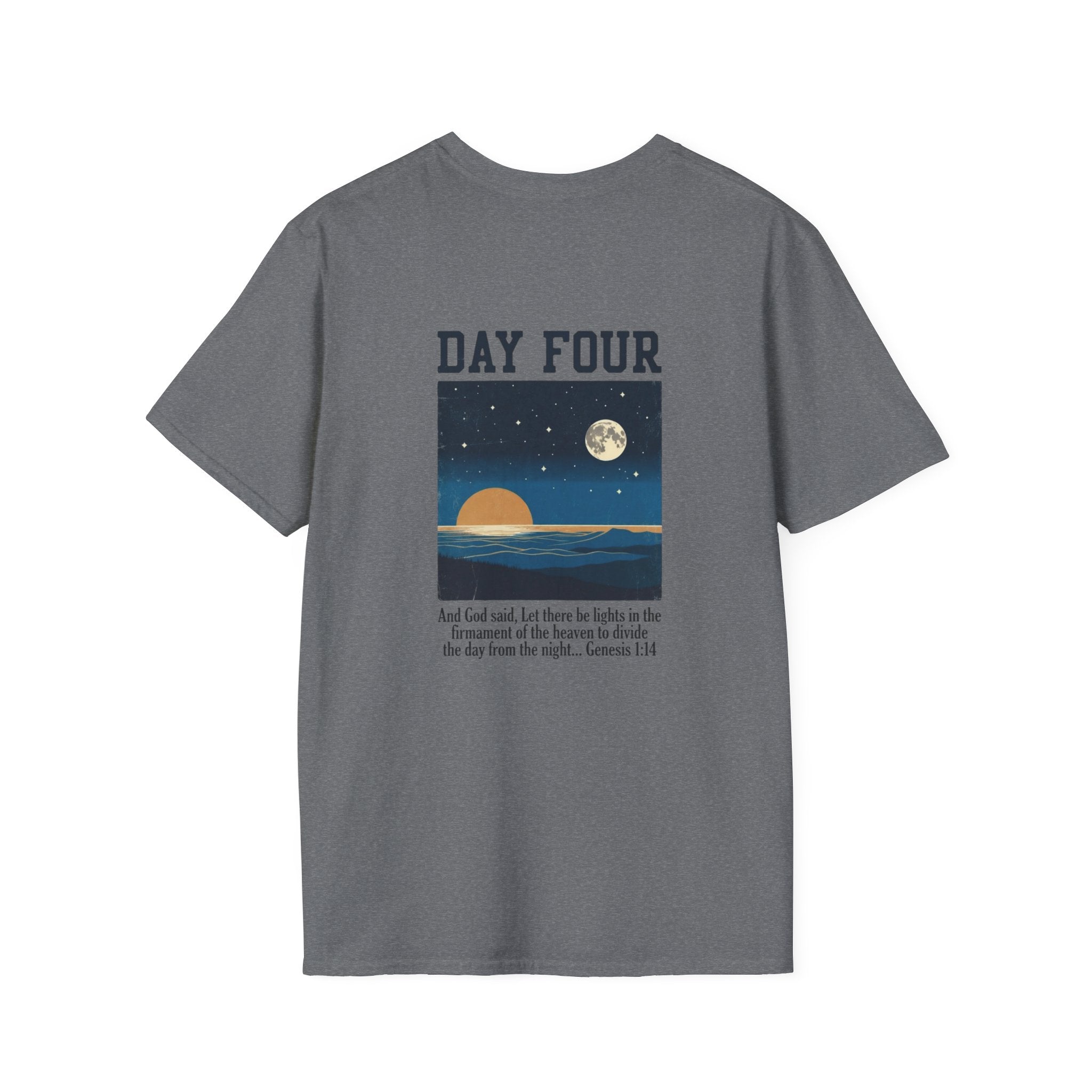 Day Four of Creation Vintage Scripture T-Shirt — King James Bible Design