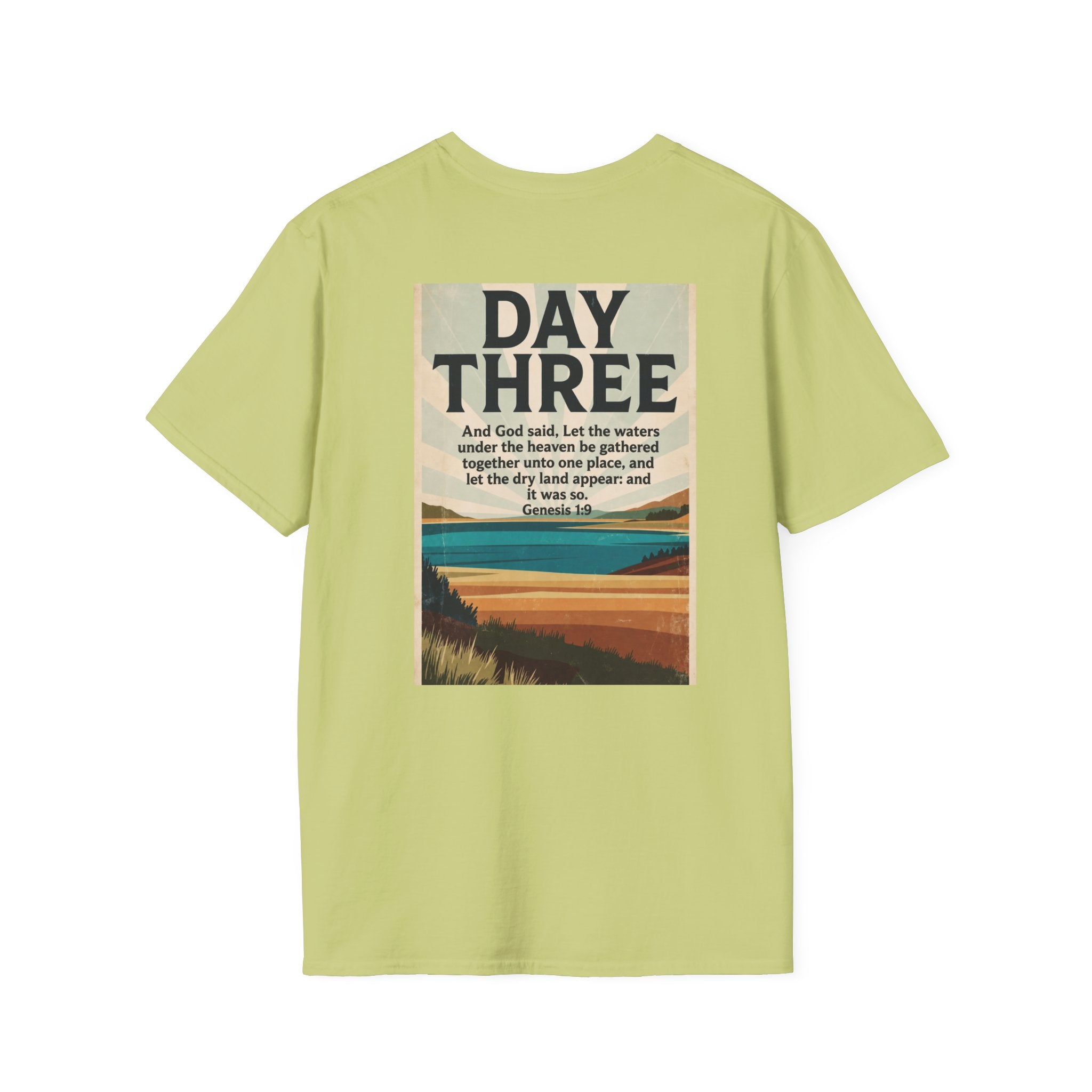 Day Three of Creation Vintage Scripture T-Shirt — King James Bible Design