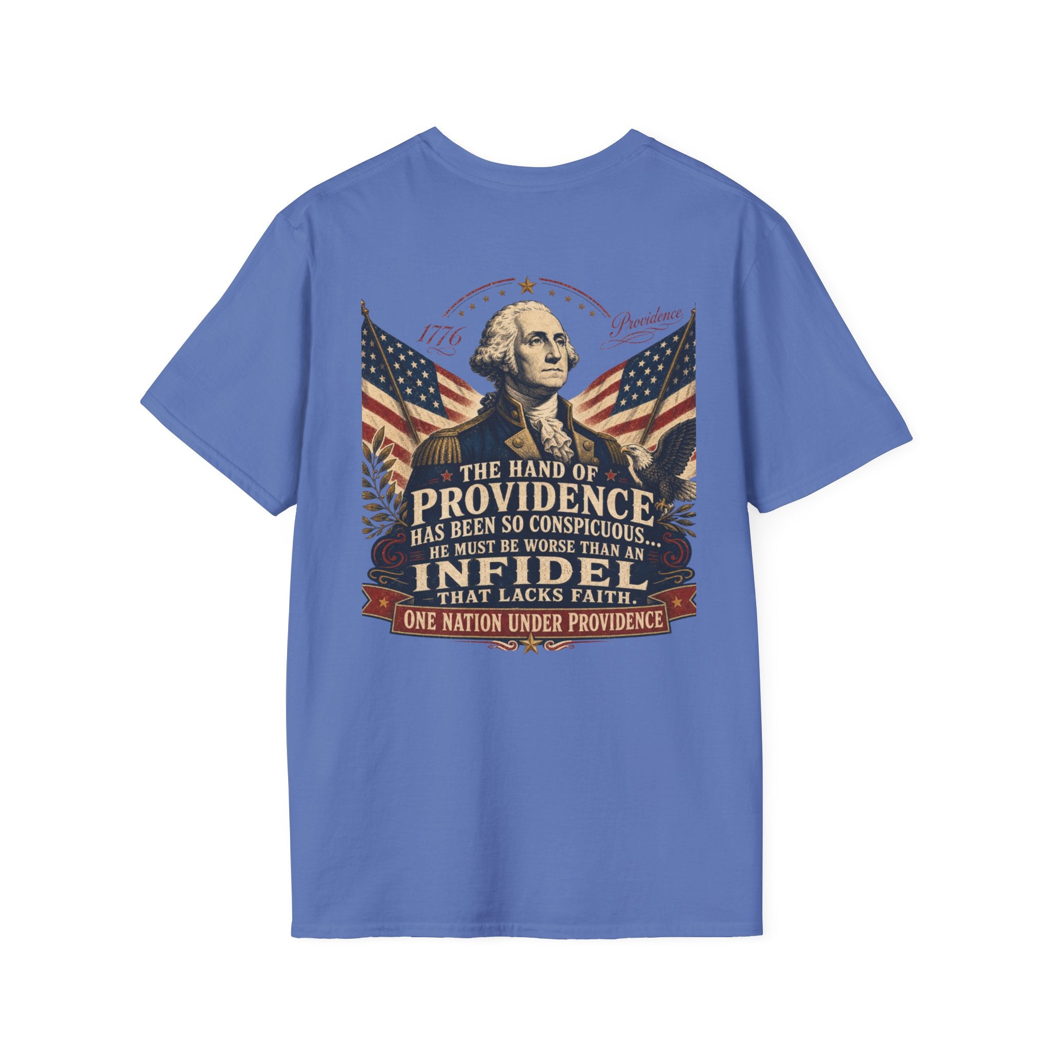 Front & Back George Washington Founding Fathers Vintage Tee — 'Founding Fathers' Patriotic Quote T-Shirt