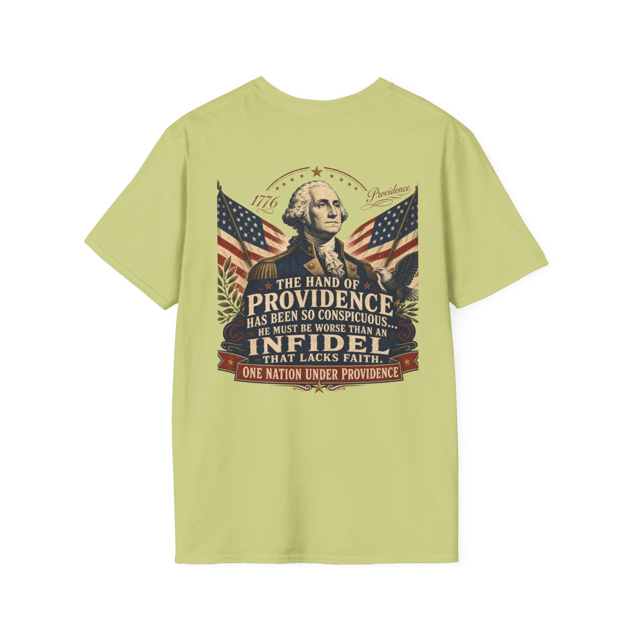 Back George Washington Founding Fathers Vintage Tee — 'Founding Fathers' Patriotic Quote T-Shirt