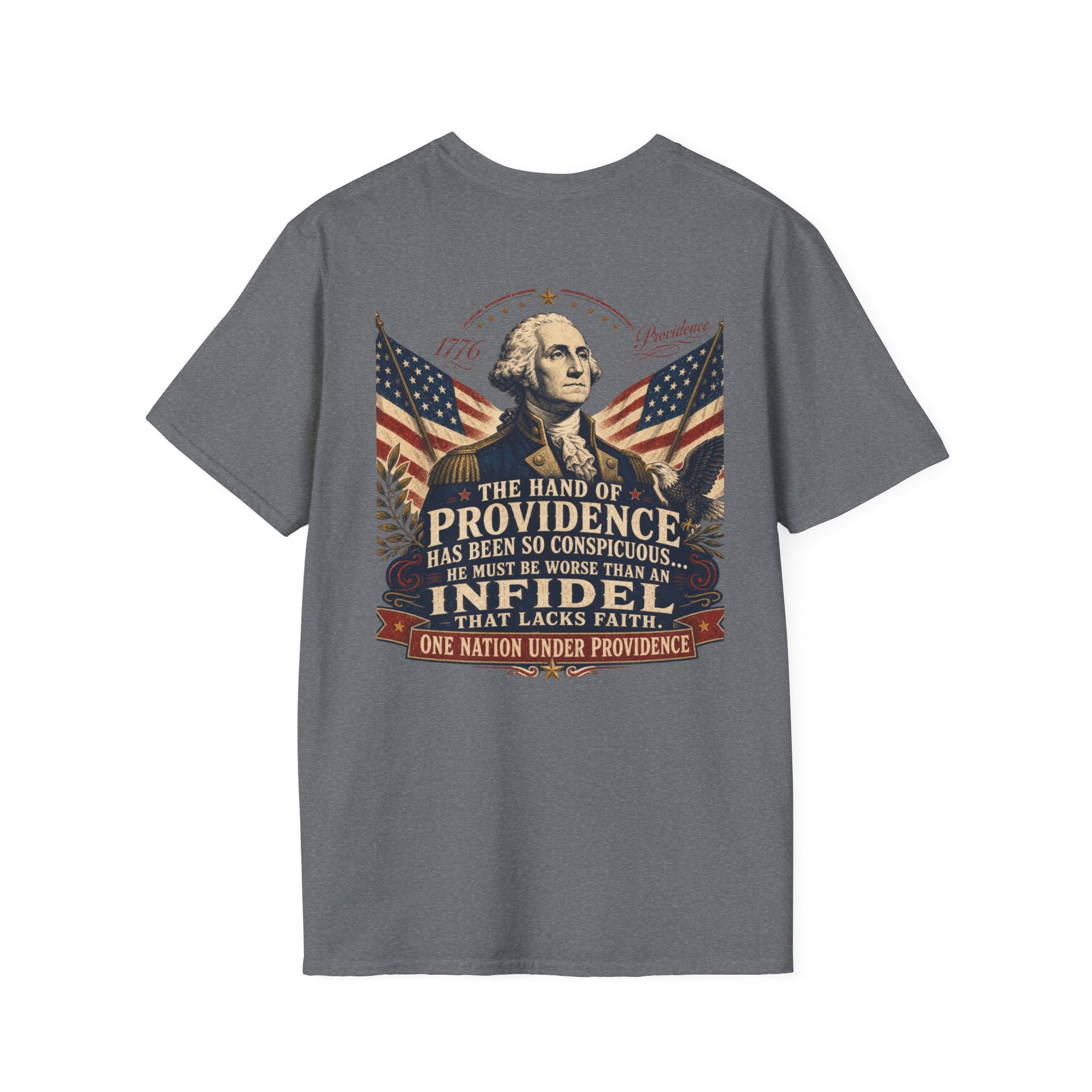 Back George Washington Founding Fathers Vintage Tee — 'Founding Fathers' Patriotic Quote T-Shirt