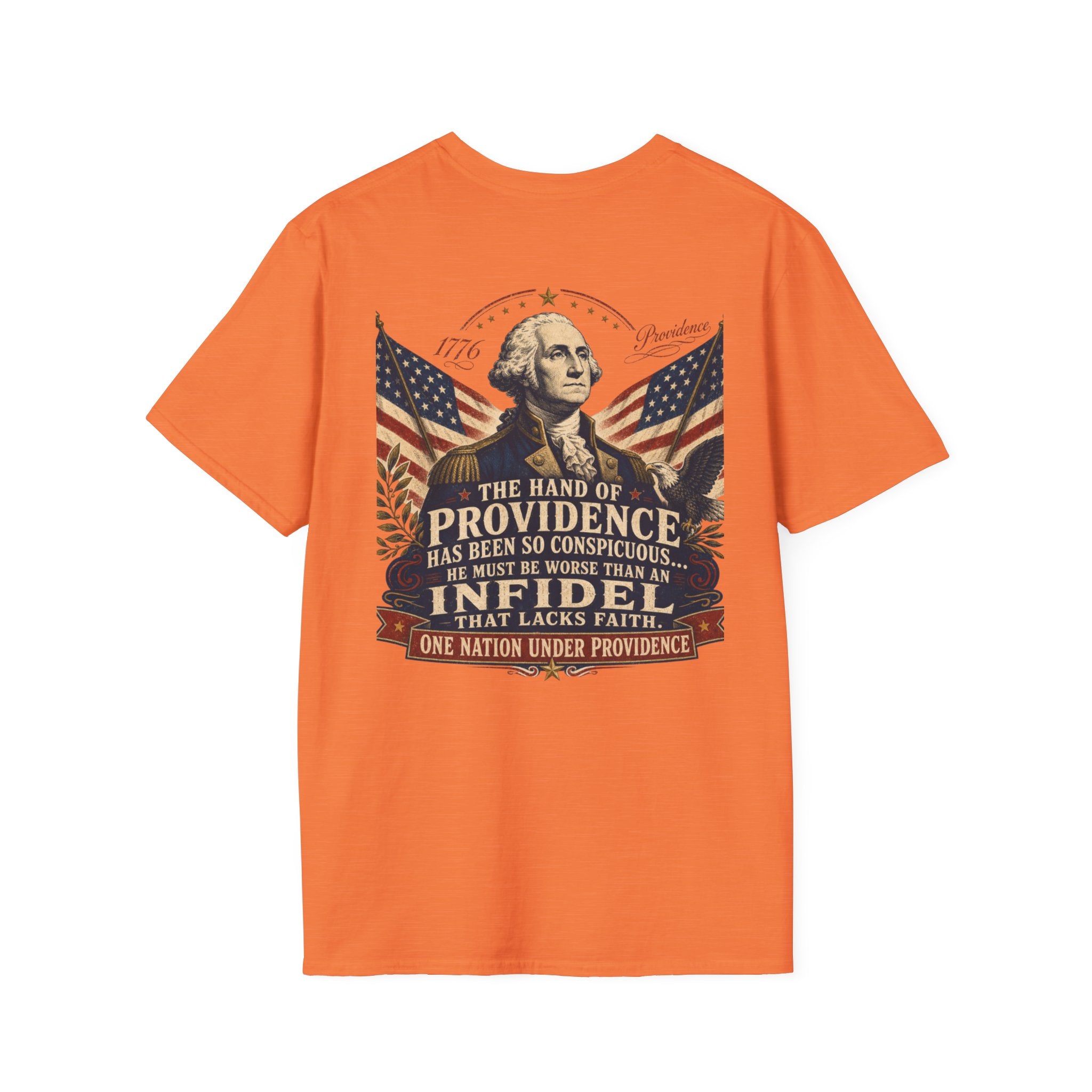 Front & Back George Washington Founding Fathers Vintage Tee — 'Founding Fathers' Patriotic Quote T-Shirt