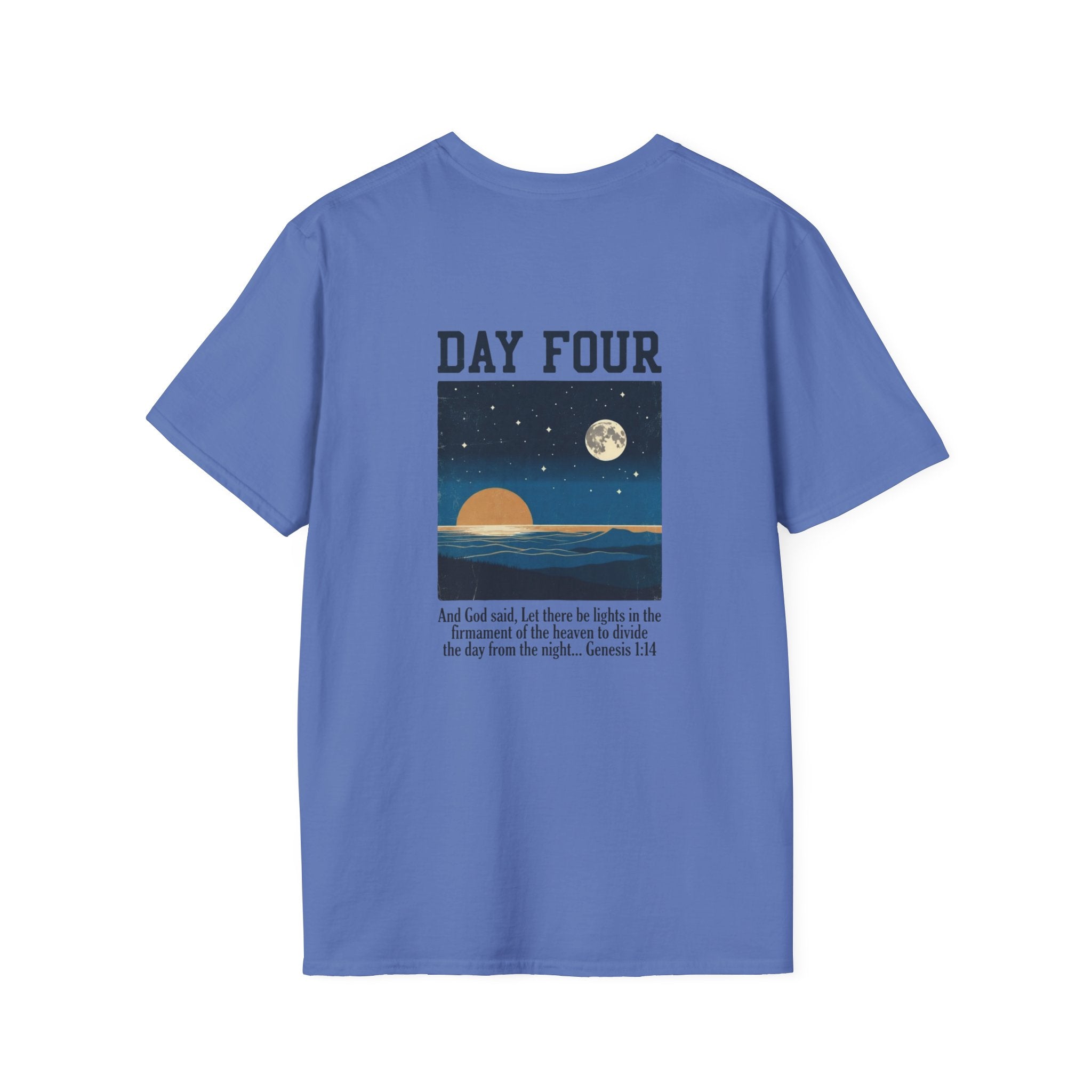Day Four of Creation Vintage Scripture T-Shirt — King James Bible Design