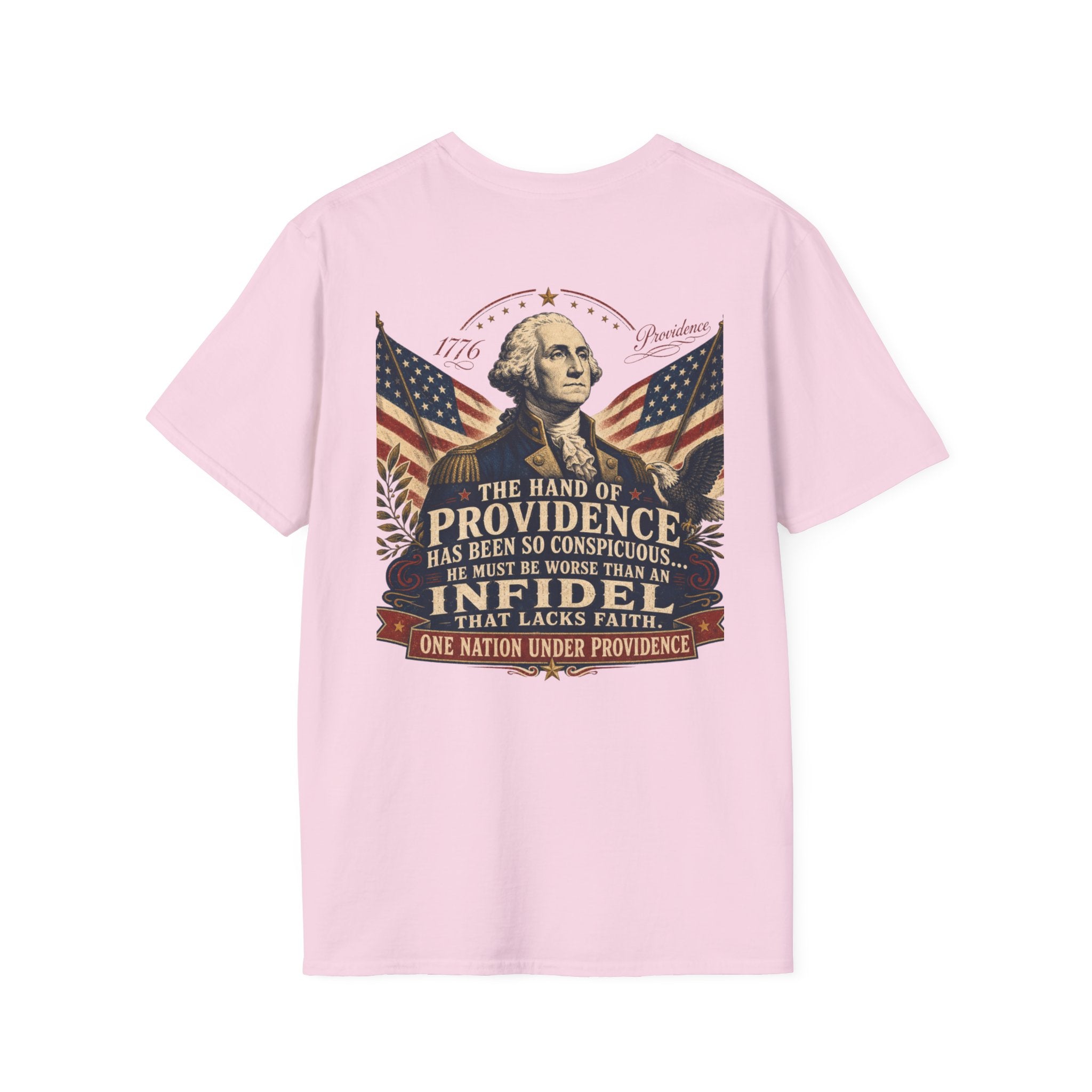 Front & Back George Washington Founding Fathers Vintage Tee — 'Founding Fathers' Patriotic Quote T-Shirt