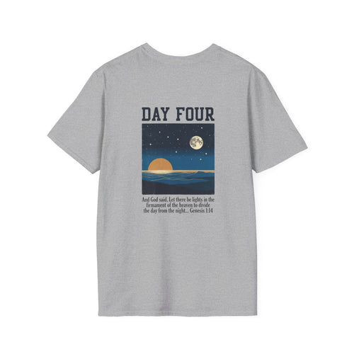 Day Four of Creation Vintage Scripture T-Shirt — King James Bible Design